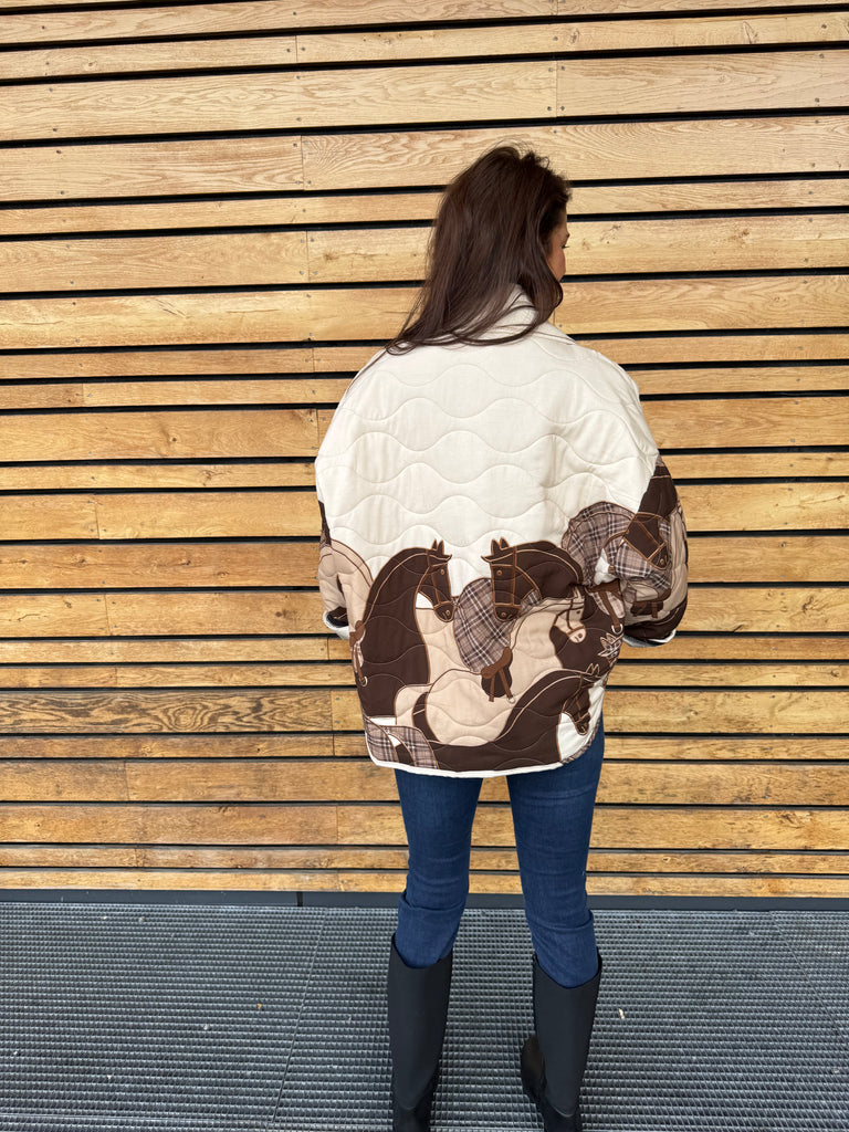 HEST Quilted jakke beige