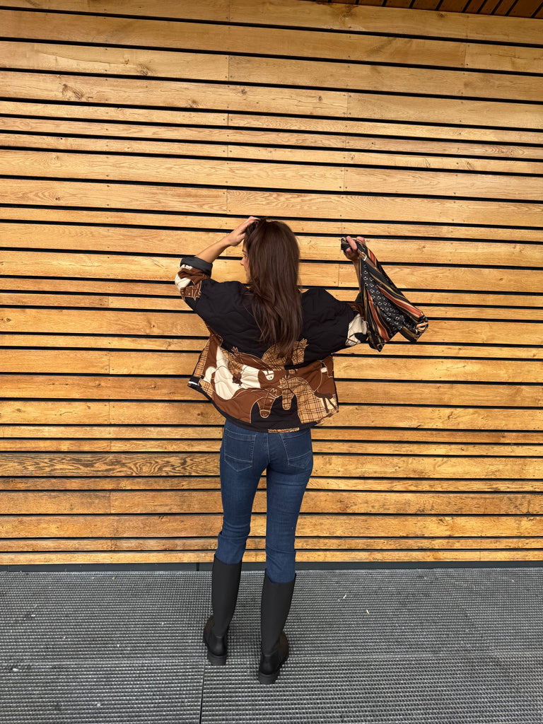 HEST Quilted jakke sort