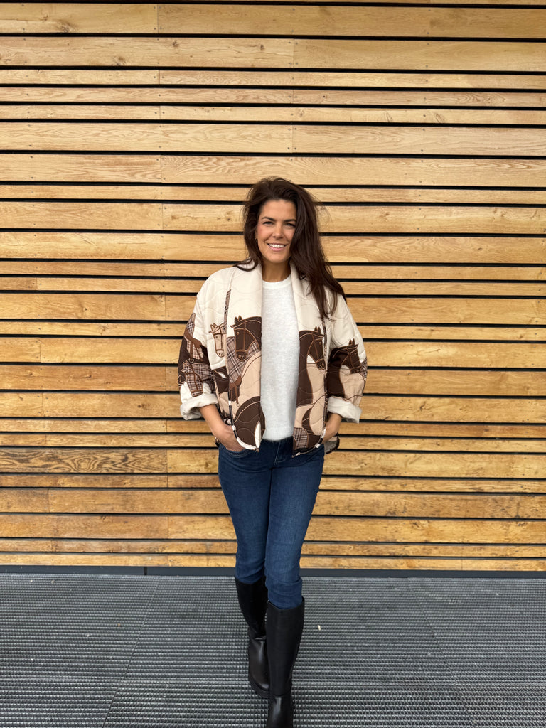 HEST Quilted jakke beige