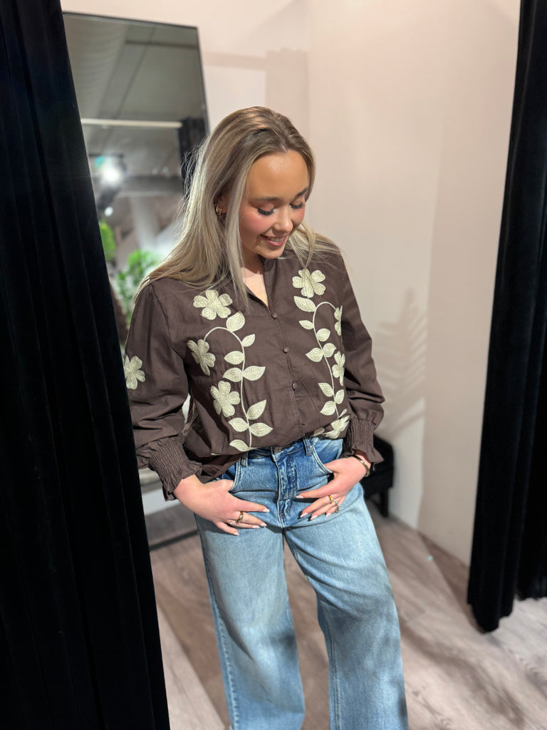 Nora’s shirt brown
