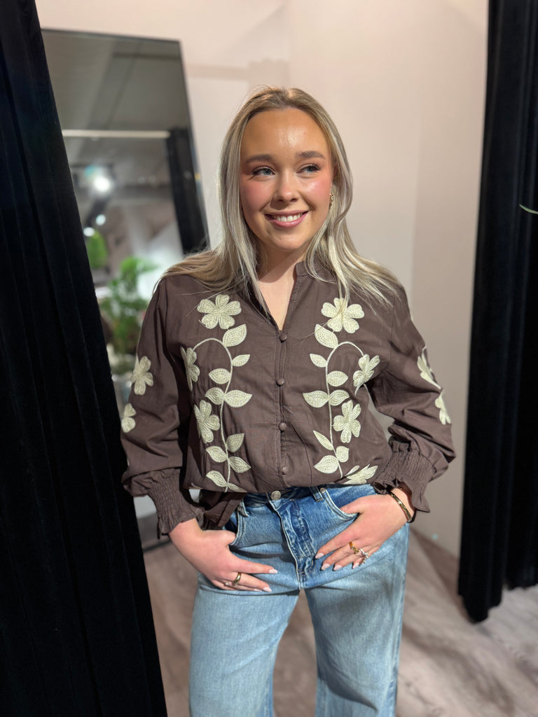 Nora’s shirt brown