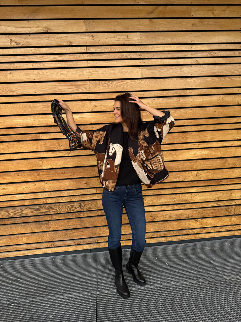 HEST Quilted jakke sort