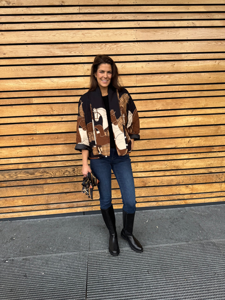 HEST Quilted jakke sort