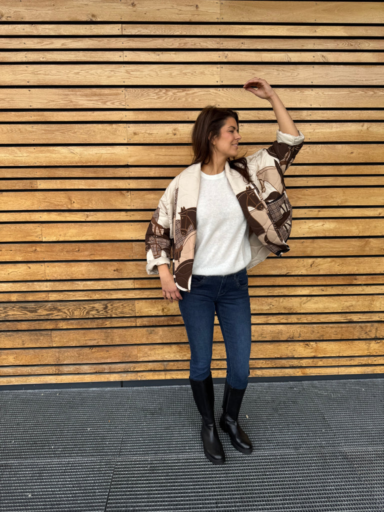 HEST Quilted jakke beige