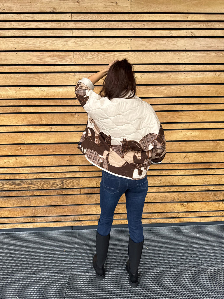 HEST Quilted jakke beige