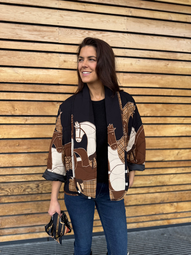 HEST Quilted jakke sort