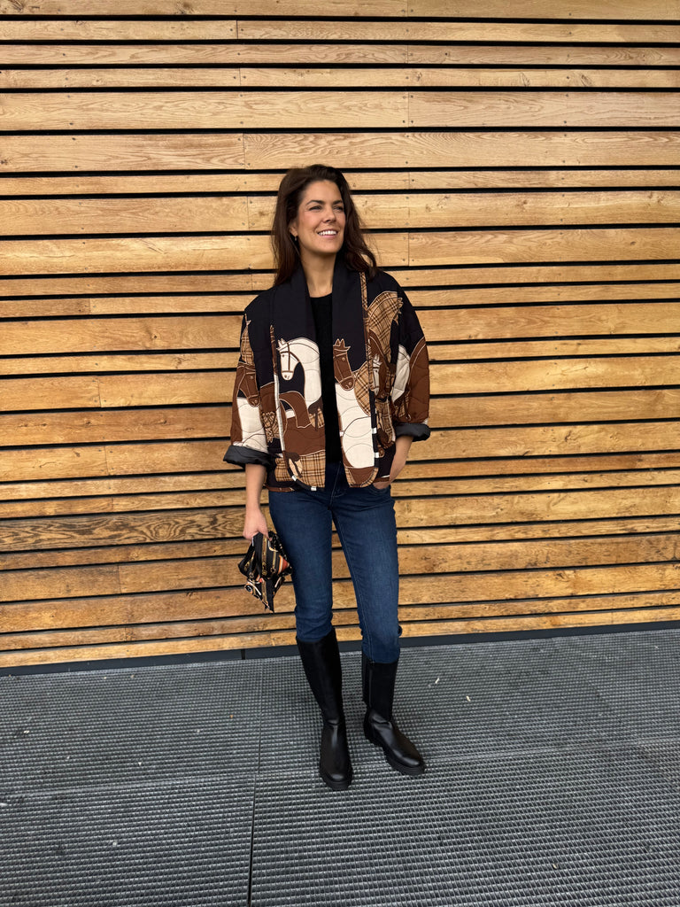 HEST Quilted jakke sort