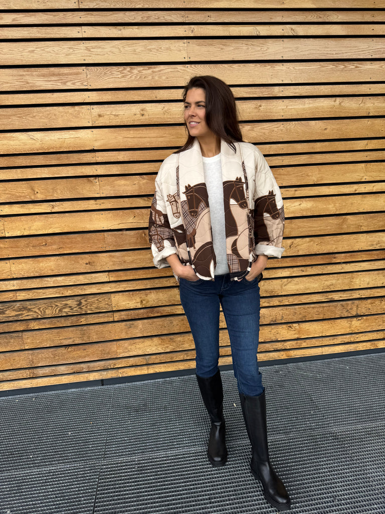 HEST Quilted jakke beige