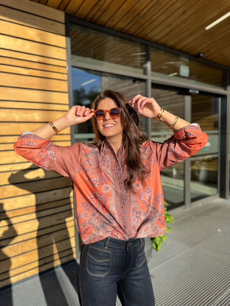 Le Coco bluse orange