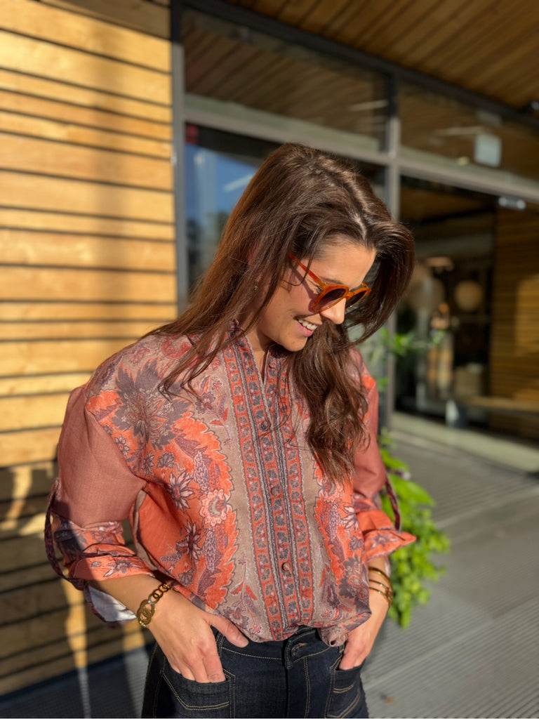 Le Coco bluse orange