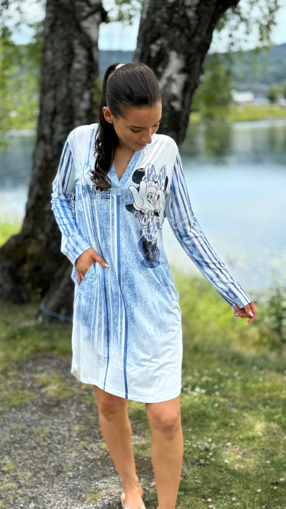 Mini Mouse kjole blå