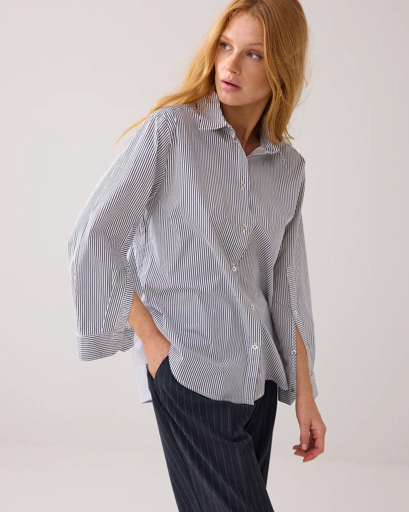 Summum skjorte navy/hvit