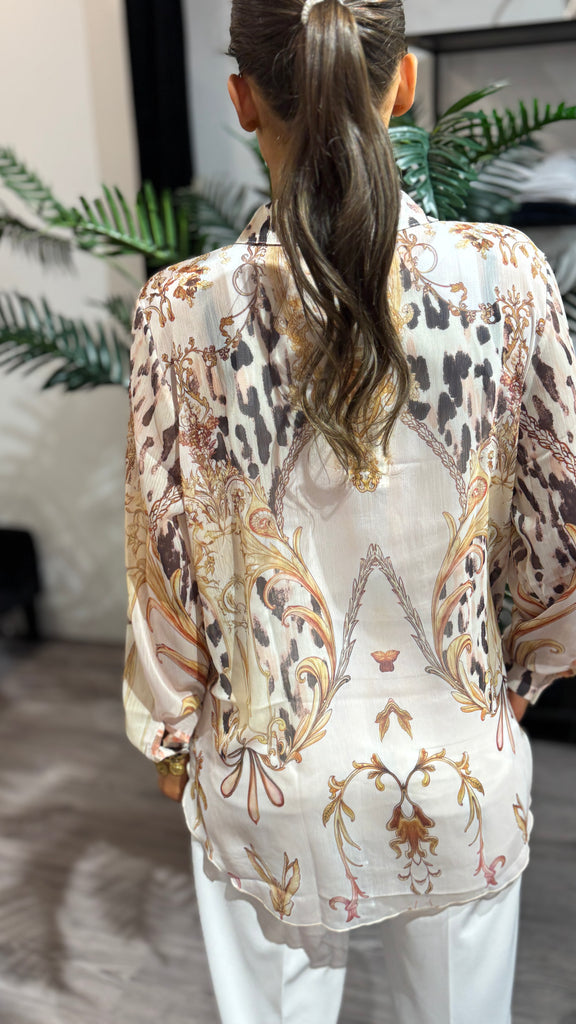 Classy BeigeBrown bluse