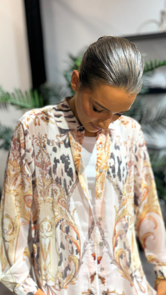 Classy BeigeBrown bluse