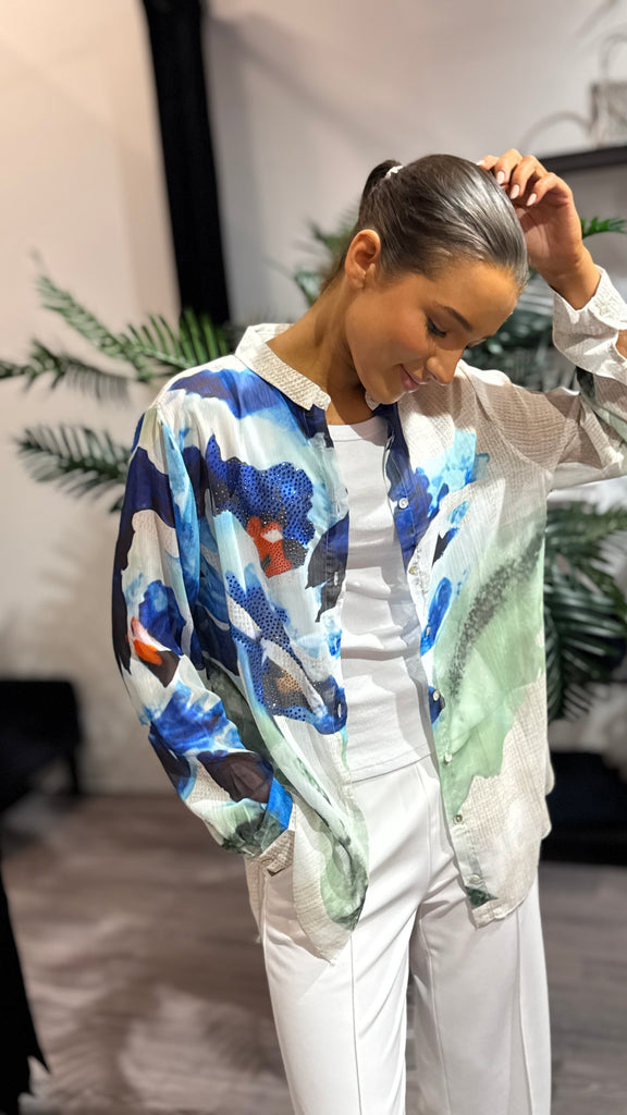 Blue DreamPrint bluse