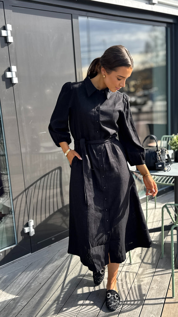 YAS Flaxy LinenDress black