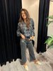 Le Coco Gråsort jeans m/broderi på frontlommer