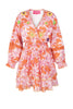 PlaceduSoleil Lelies Shortdress OrangePink