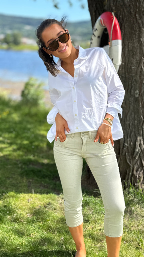 Red Button Suze Denim Stripe green