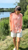 Qnuz ermløs bluse flower orange