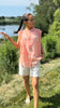 Qnuz ermløs bluse flower orange