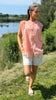 Qnuz ermløs bluse flower orange