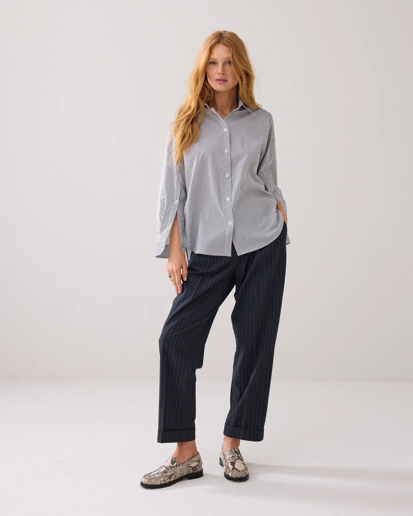 Summum skjorte navy/hvit