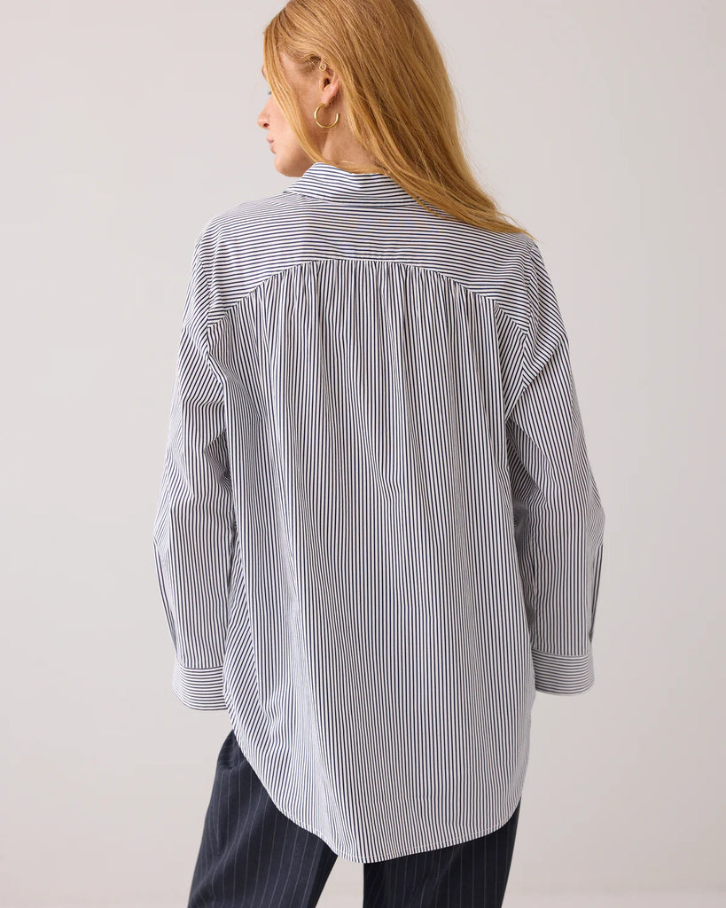 Summum skjorte navy/hvit