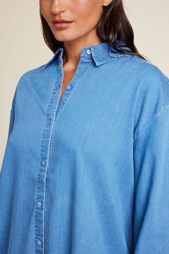 BASIC TENCEL SKJORTE