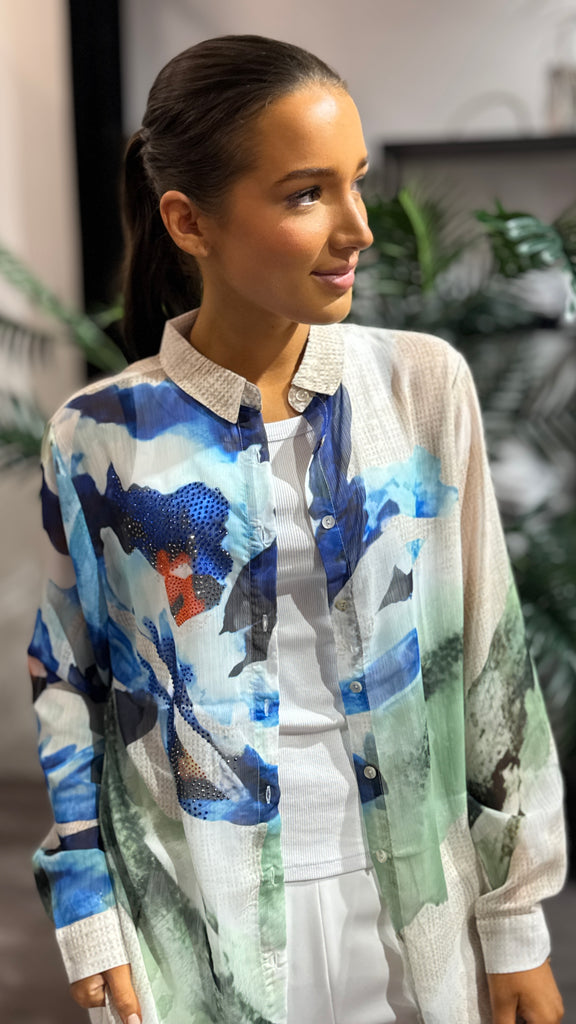 Blue DreamPrint bluse