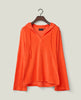 Hettegenser i bomullsfrotté orange/offwhite